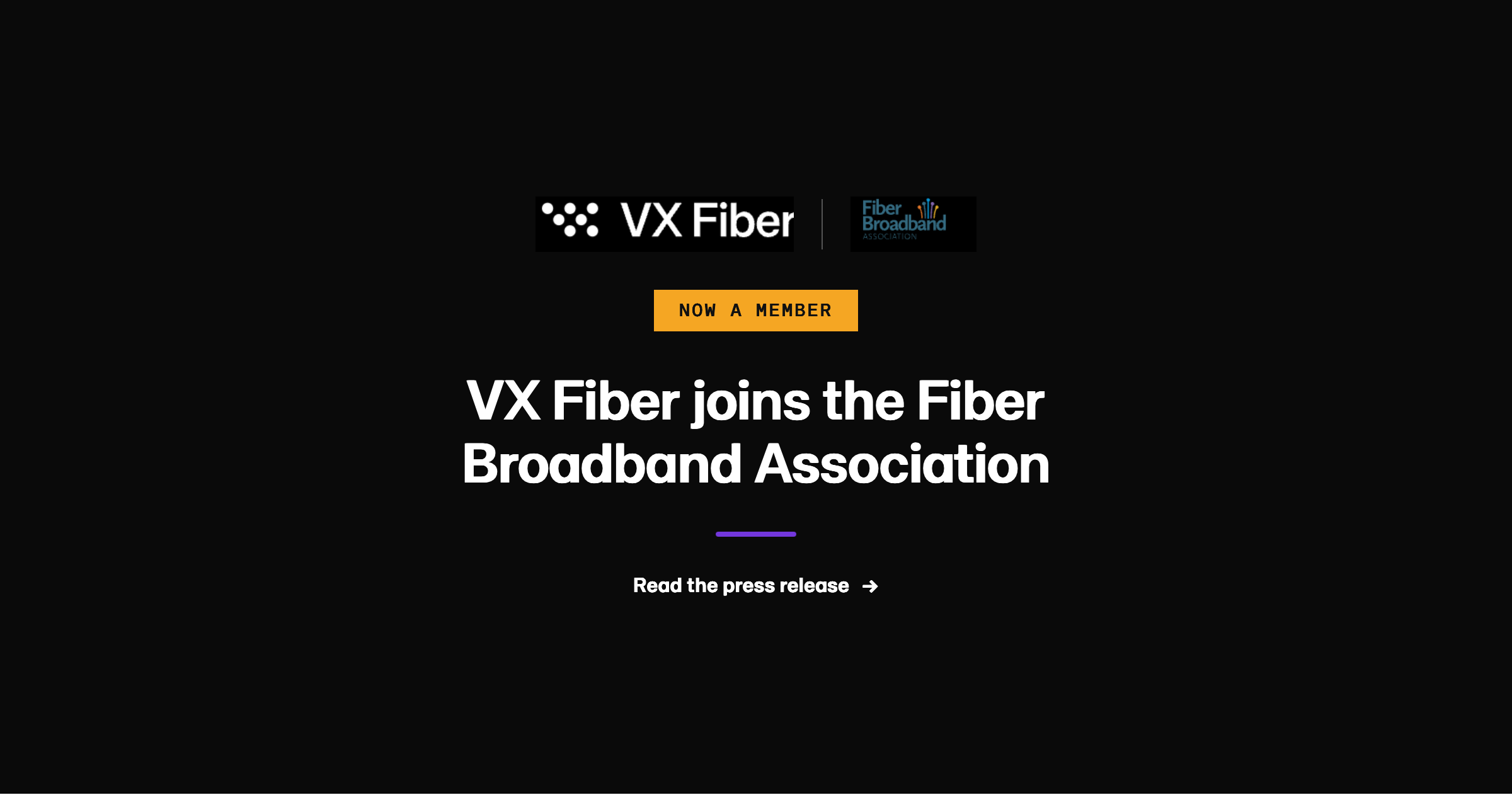 VX Fiber joins the Fiber Broadband Association